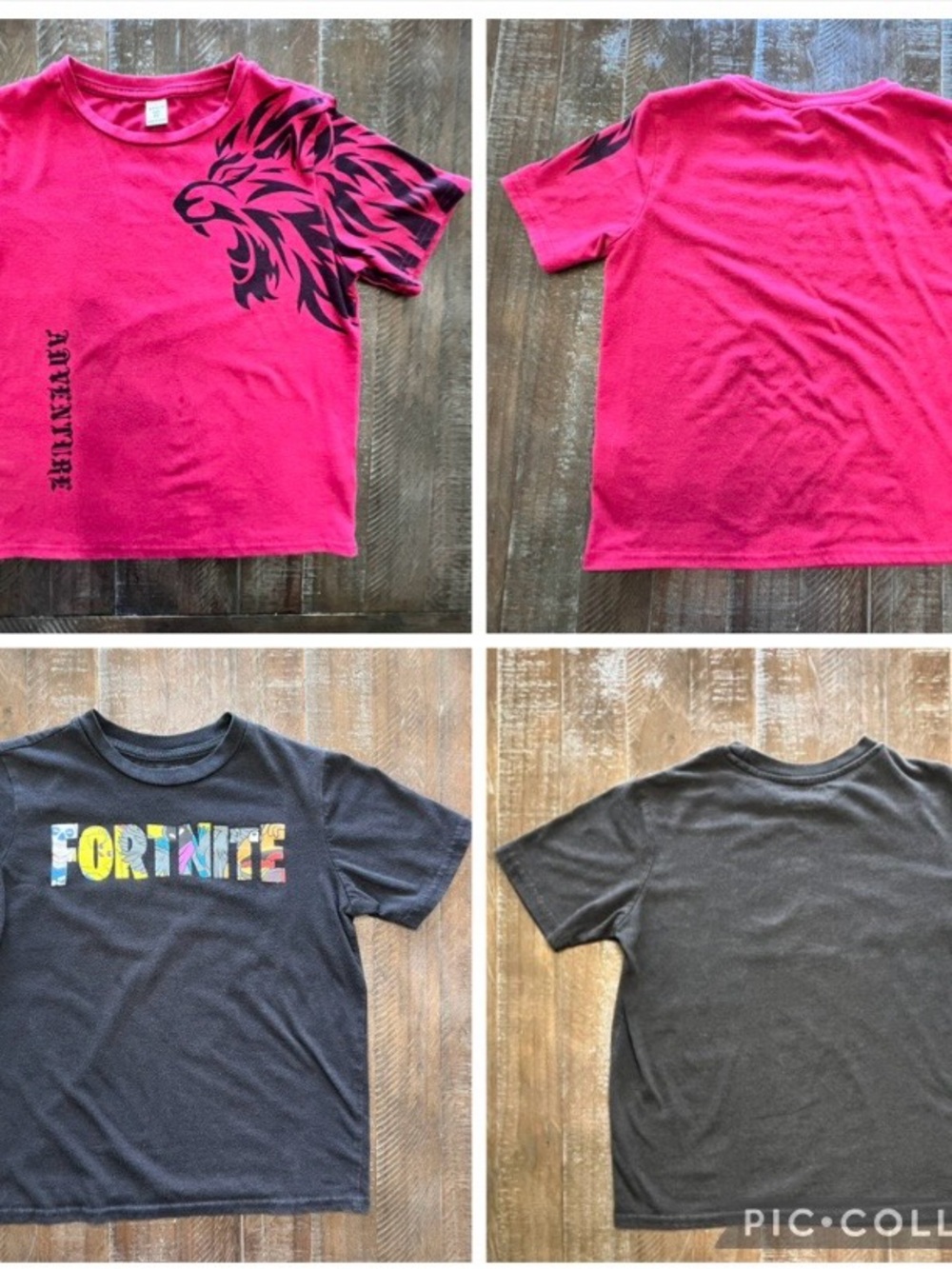 Lot of 2 Youth Size 8Y T-shirt Fortnite & Adventure • Back To School
